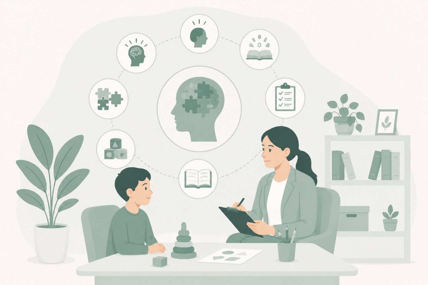 Psychological assessment session with Dr. Sayana Suzkin - comprehensive ADHD, learning disability, and cognitive evaluations