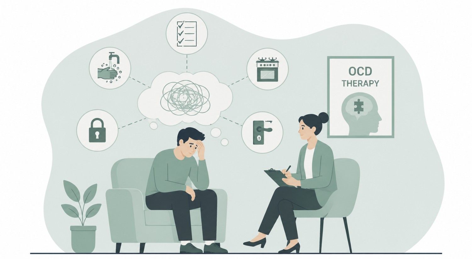 OCD therapy session with Dr. Sayana Suzkin - compassionate support for managing obsessive-compulsive disorder