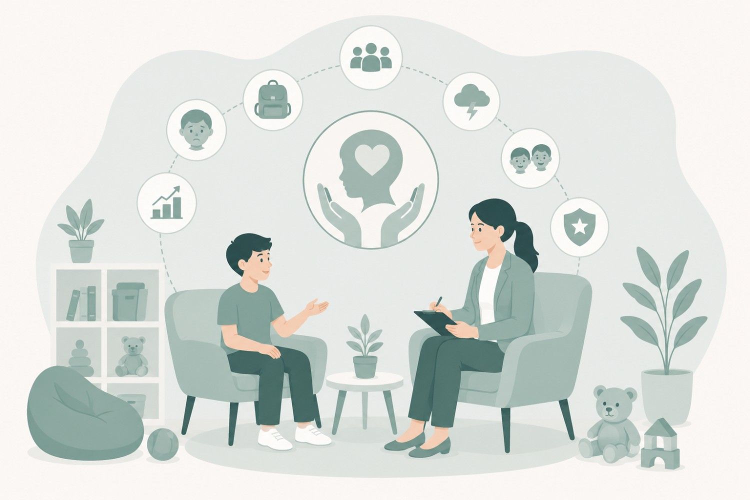 Child and adolescent counselling session with Dr. Sayana Suzkin - age-appropriate support for young emotional well-being