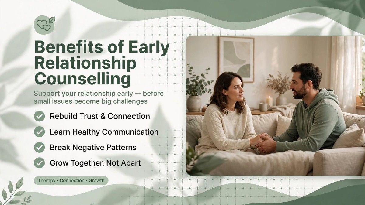 Benefits of early relationship counselling with Dr. Sayana Suzkin in Kalamassery - rebuild trust, learn healthy communication